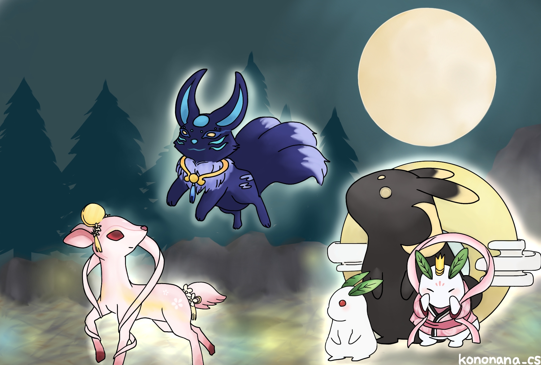 月見団子と太陰の使者 イラスト Caravan Stories キャラバンストーリーズ マスターズサイト